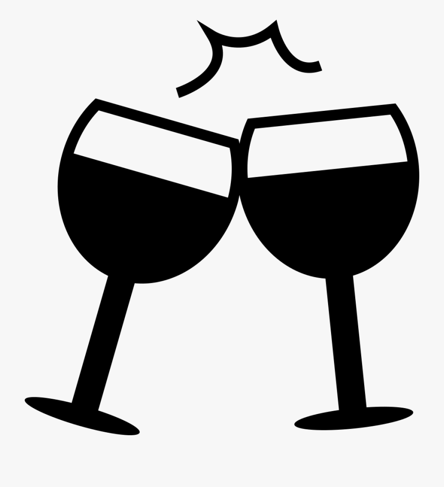 Celebration Toast - Cartoon Wine Glass Png White, Transparent Clipart