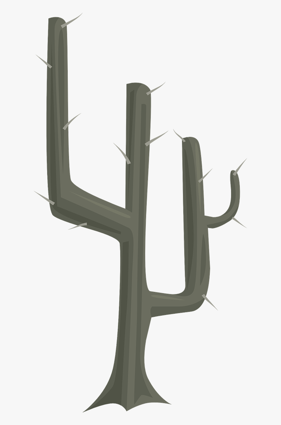 Free Download Cartoon Cactus With Flower - Cactus, Transparent Clipart