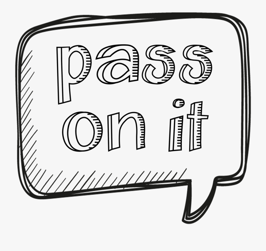 Pass On It - Line Art, Transparent Clipart