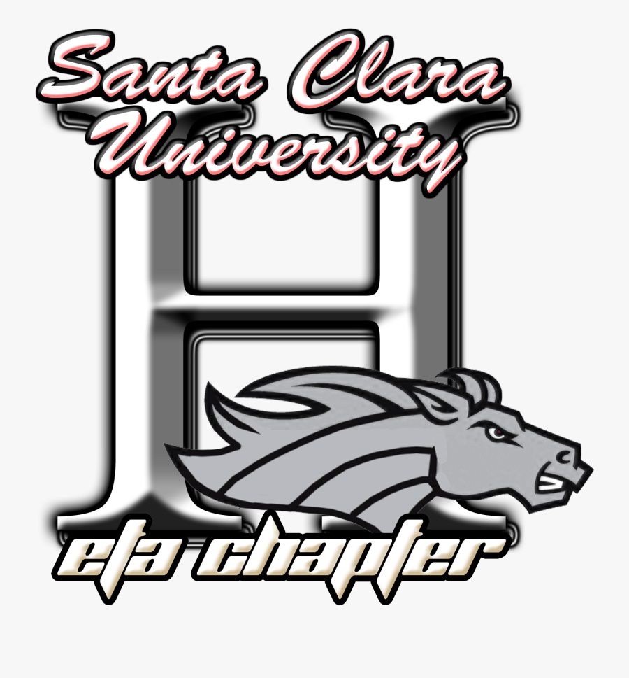 Santa Clara University Broncos Pennants, Transparent Clipart