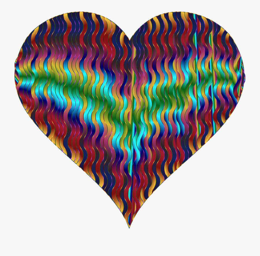 Wavy Line With Heart Clip Art - Heart, Transparent Clipart