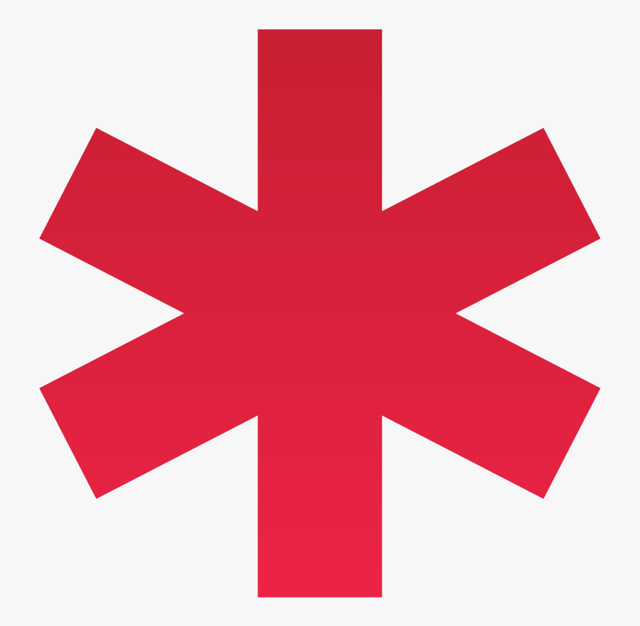Red Star Of Life Logo, Transparent Clipart