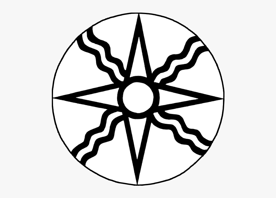 Transparent 8 Pointed Star Png - Shamash Symbol, Transparent Clipart