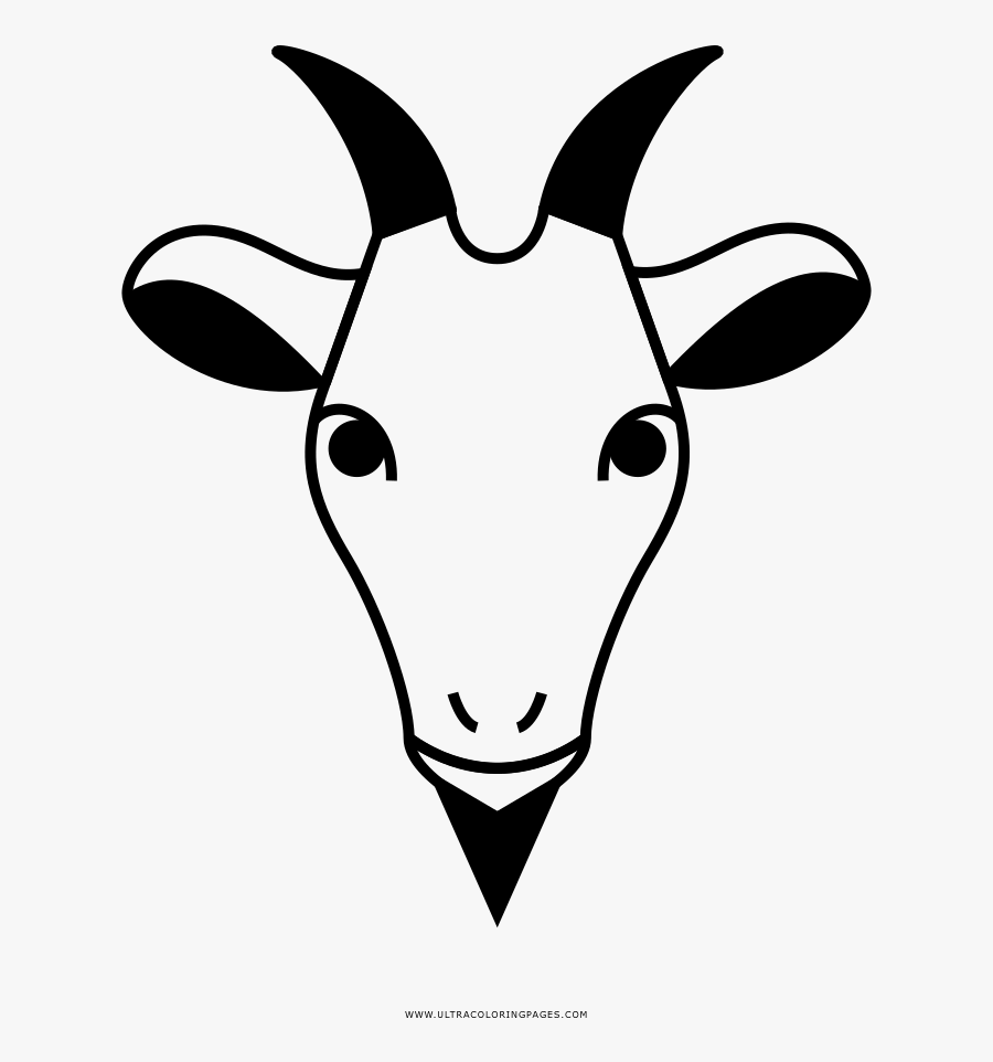Goat Coloring Page - Horn, Transparent Clipart