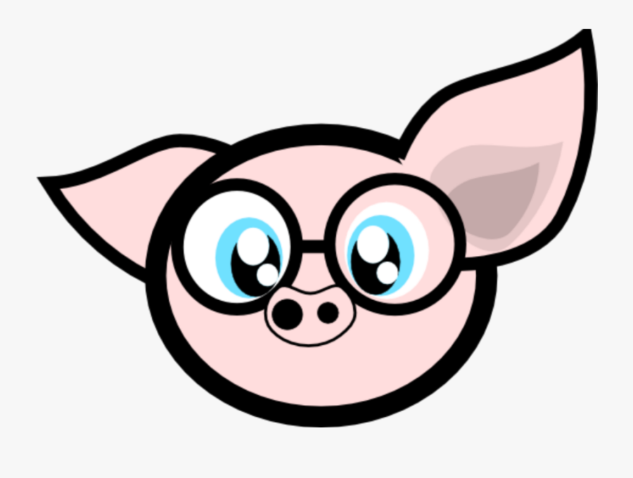 #mq #pink #pig #glasses #head - Cerdo Png, Transparent Clipart