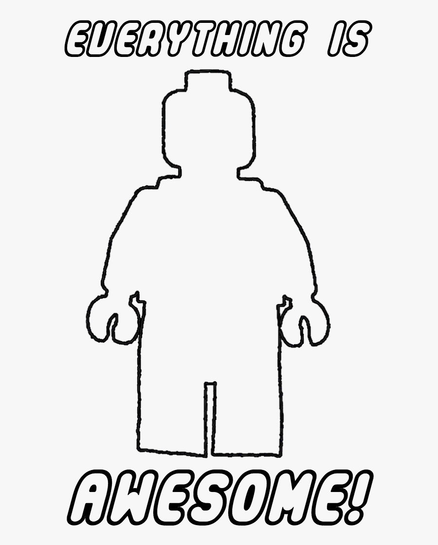 Everything Is Awesome Lego Man, Transparent Clipart