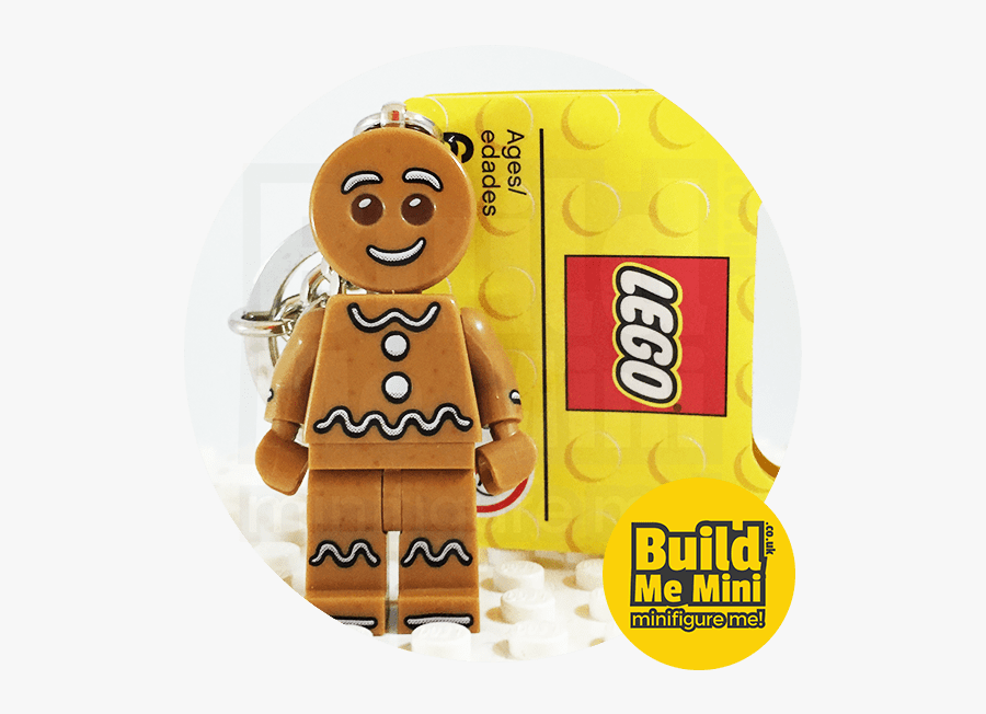 Lego Christmas Gingerbread Man Minifigure Keychain - Lego Minifigure Keychain Gingerbread Man, Transparent Clipart