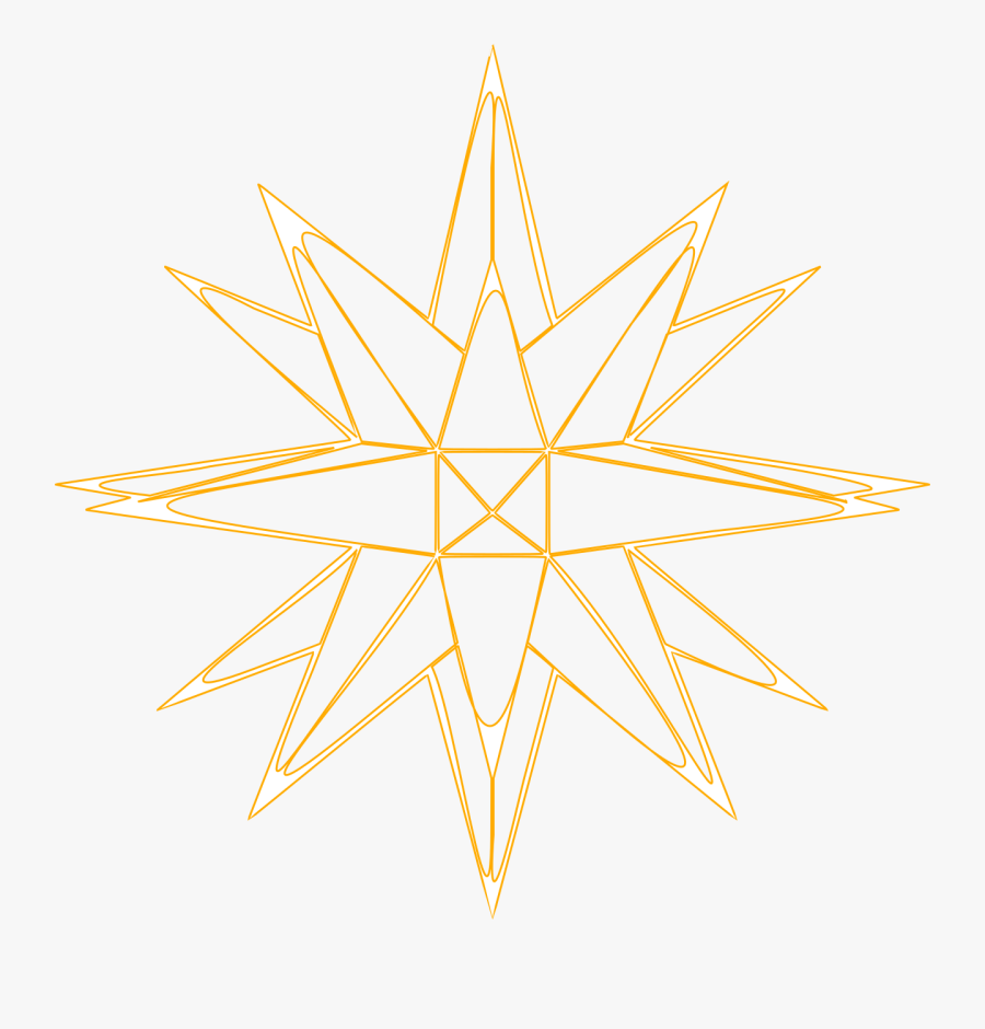 Moravian Star Clip Art, Transparent Clipart