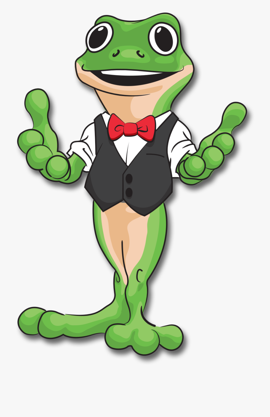 Frog Waiter, Transparent Clipart