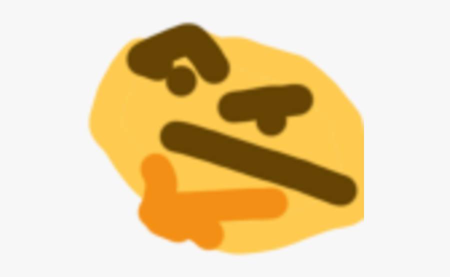 Ms Paint Thinking Emoji, Transparent Clipart