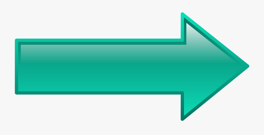 Green Arrow Pointing Right, Transparent Clipart