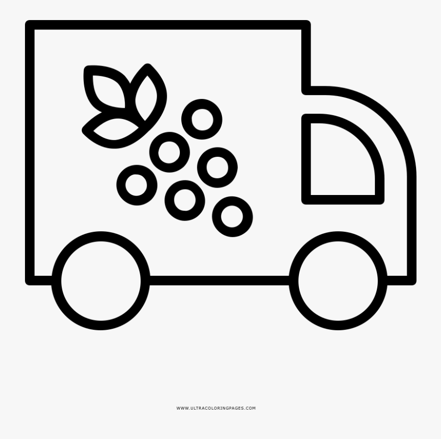 Vineyard Coloring Page - Fire Engine Line Drawing, Transparent Clipart