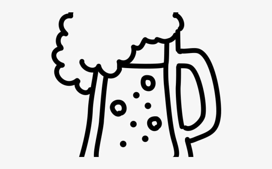 Pub Clipart Beer Stein - Beer Cartoon Black And White Png, Transparent Clipart