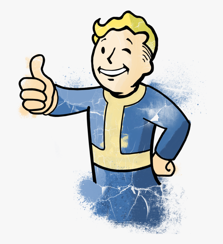 Vault Boy Thumbs Up Png - Fall Out Four Boy, Transparent Clipart
