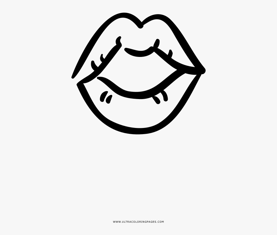Open Mouth Coloring Page, Transparent Clipart