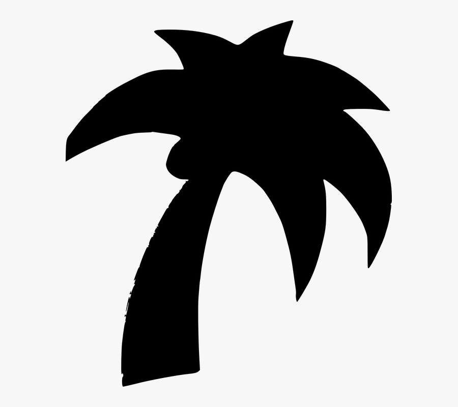 Palm Tree Clipart Pohon Kelapa - Palm Tree Clip Art Black, Transparent Clipart