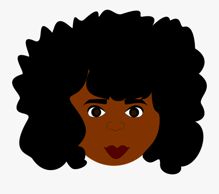 Afro Girl, Brown Girl, Black Girl, Woman, Girl, Brown - Illustration, Transparent Clipart