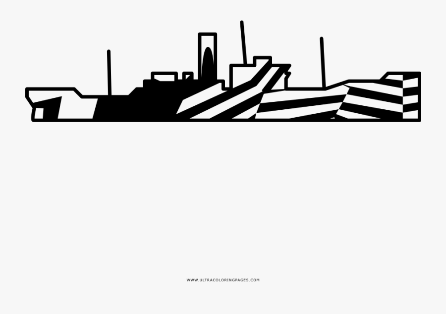 Dazzle Camouflage Coloring Page - Silhouette, Transparent Clipart