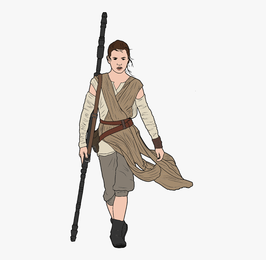 The Force Awakens Clip Art Image - Rey Star Wars Animated, Transparent Clipart