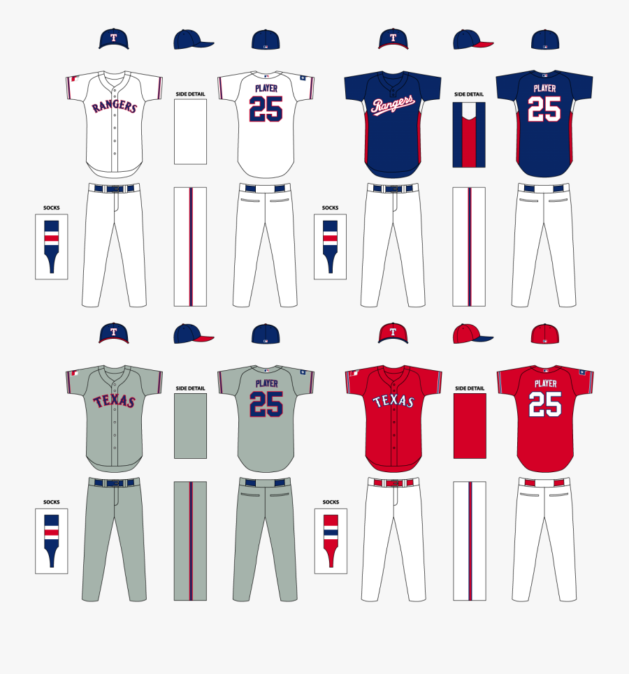 Rangers - Chicago White Sox Best Uniforms, Transparent Clipart