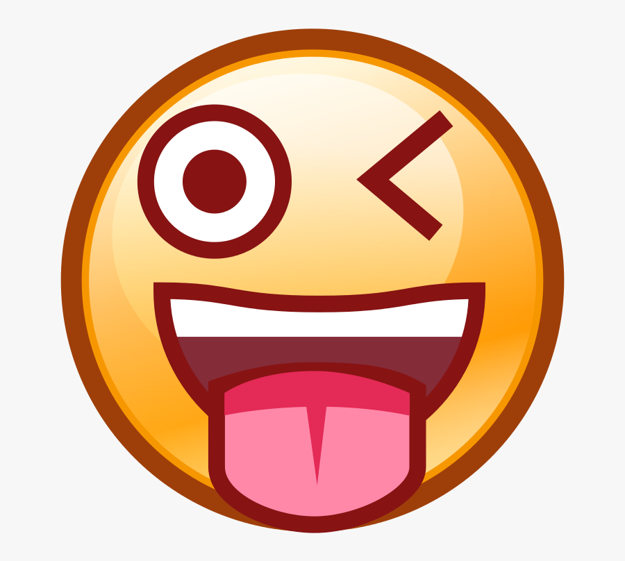 Winking Face With Stuck Out Tongue Png, Transparent Clipart