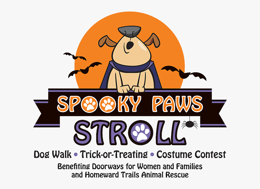 Halloween Spooky Paws Stroll - Kingsbridge Community College, Transparent Clipart