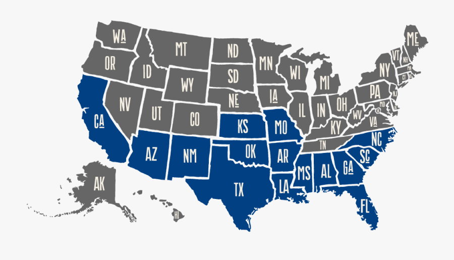 Last Year Election Map, Transparent Clipart