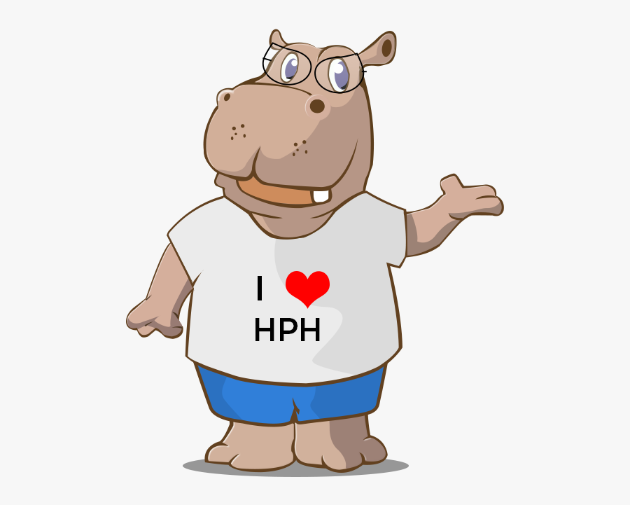 Hippo Big - Cartoon, Transparent Clipart
