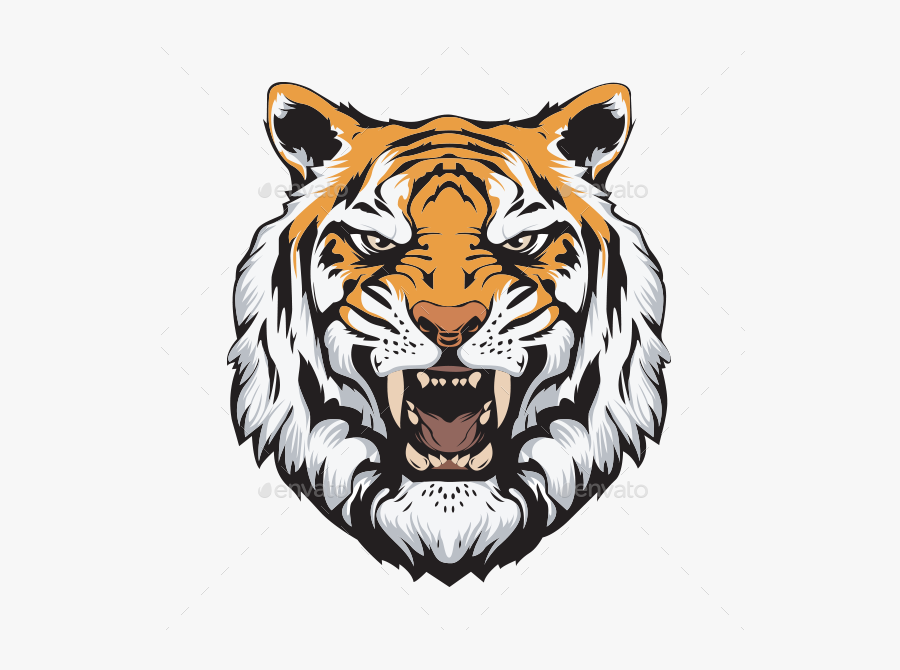 Tiger Head, Transparent Clipart