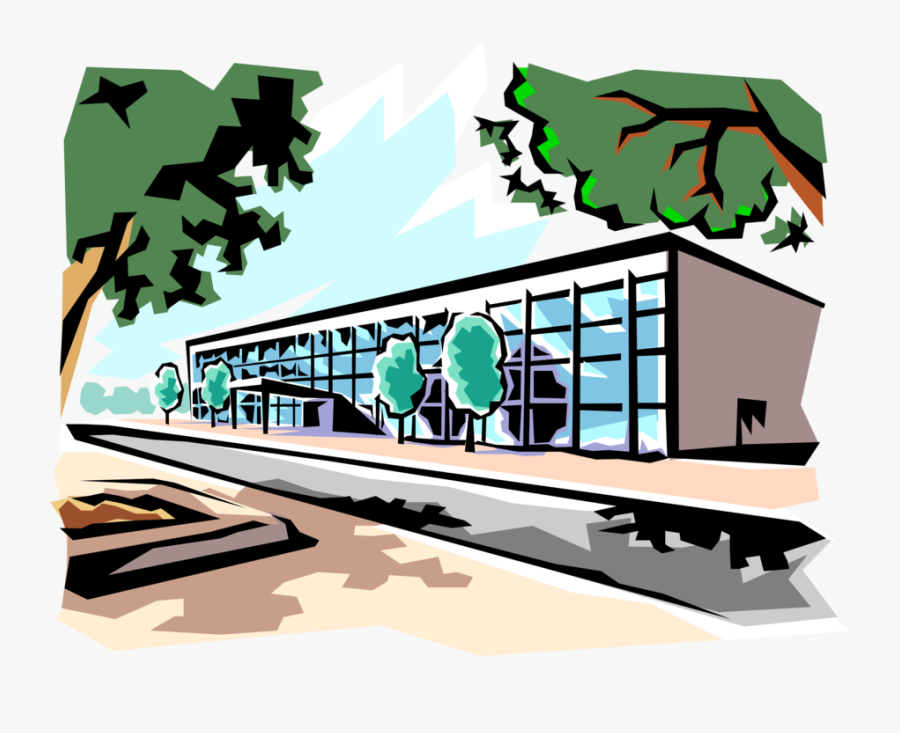 Vector Office Building - Office Building Clipart, Transparent Clipart