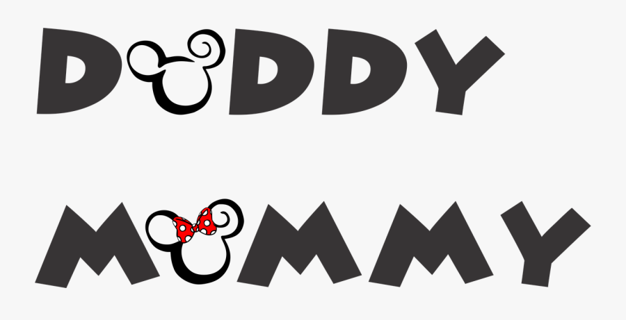 Daddy Mommy Mickey Free Picture - Daddy And Mommy Png, Transparent Clipart