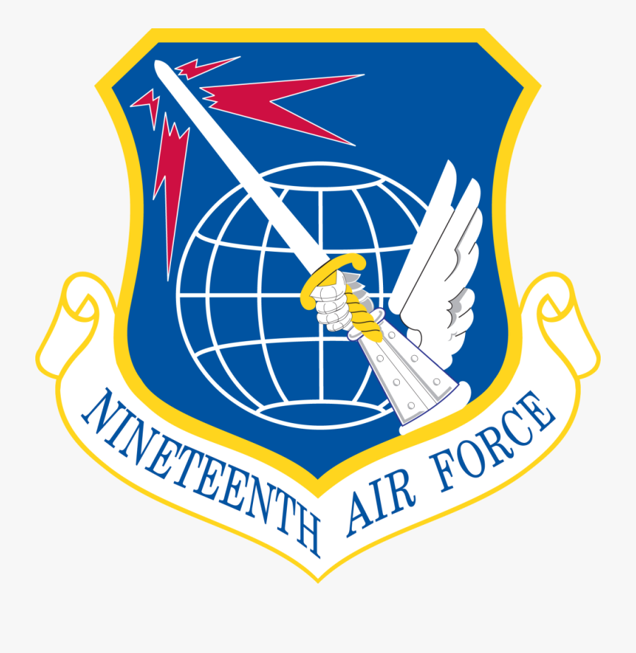 Nineteenth Air Force - Air Force Space Command Logo, Transparent Clipart