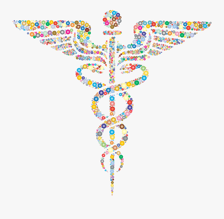 Prismatic Caduceus Circles 2 Clip Arts - Social Media Icons Medicine, Transparent Clipart