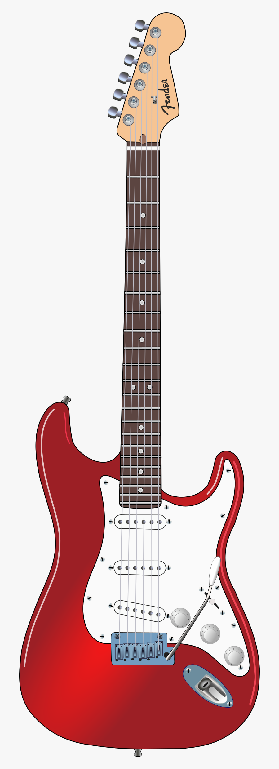 Clipart Guitar Rock - Fender Stratocaster Png, Transparent Clipart