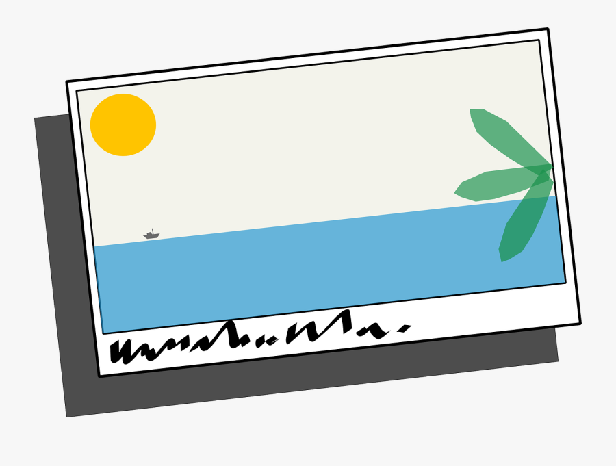 Postcard, Picture, Sea, Sun, Seascape - Post Card Clip Art, Transparent Clipart