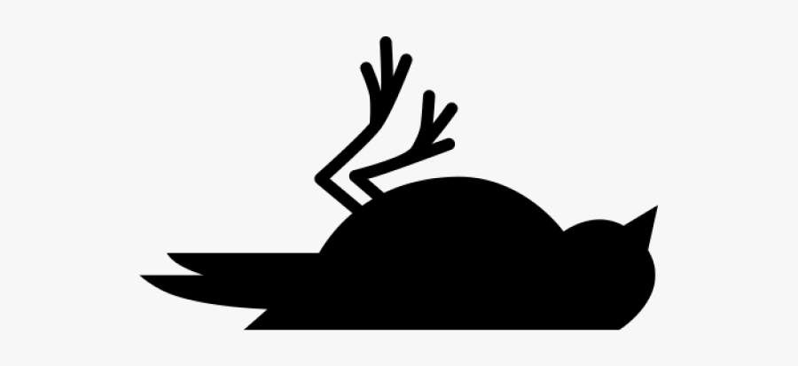 Dead Bird Silhouette, Transparent Clipart