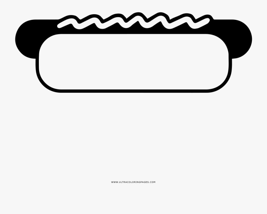 Hot Dog Coloring Page, Transparent Clipart