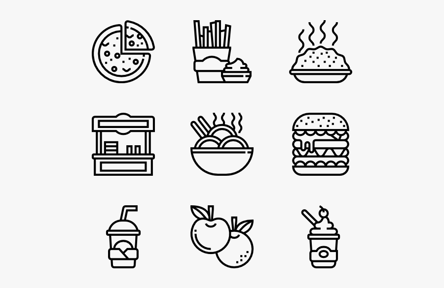 Street Food And Food Trucker - Kitchen Icon Transparent Background, Transparent Clipart