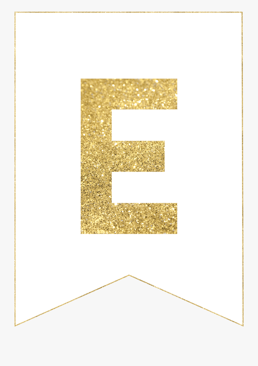 Gold Free Printable Banner Letters, Transparent Clipart