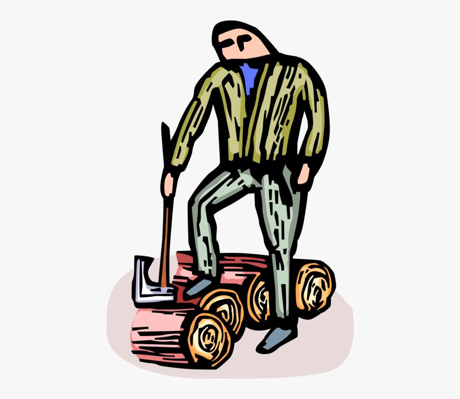 Vector Illustration Of Forestry Lumber Industry Lumberjack, Transparent Clipart