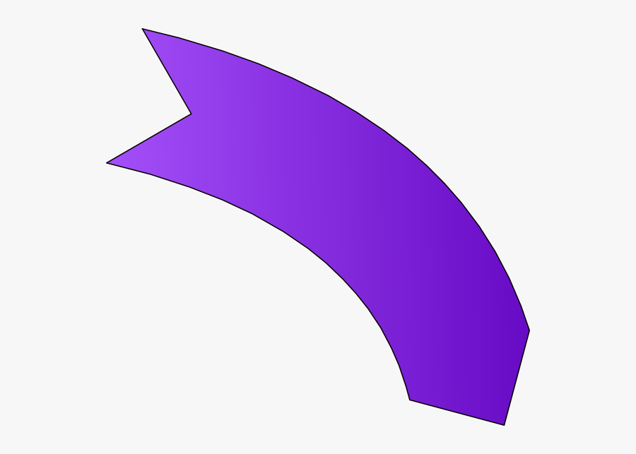Fins Clipart Purple - Curved Arrow Purple Png, Transparent Clipart