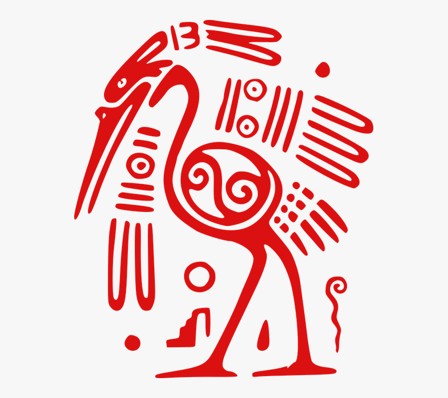Ibis, Bird, Mexican, Tribal, Aztec, Ancient - Mexican Design Png, Transparent Clipart