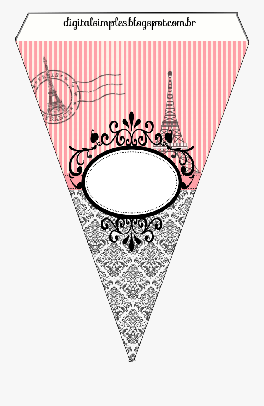 Beautiful Paris Free Primtable Bunting - Para Imprimir Cupcakes Tematica Paris, Transparent Clipart