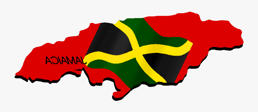 Clipart Of Jamaica, Jamaican Map And Abaniko - Flag, Transparent Clipart