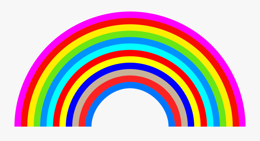Rainbow,symmetry,text - Semicircle In Real Life, Transparent Clipart
