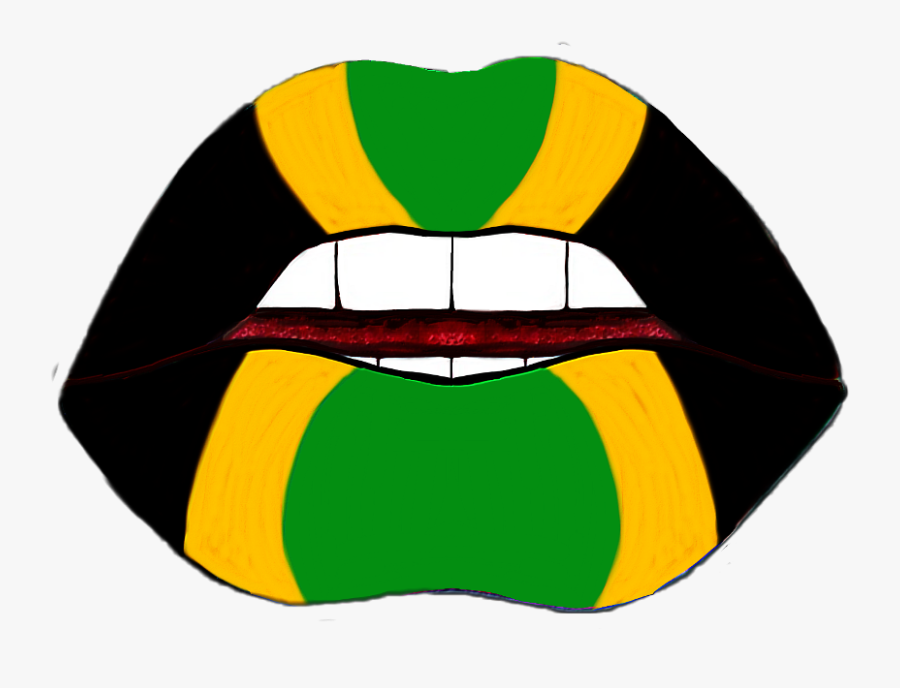 #lips #lips #levres #bouche #mydrawing #flag #jamaican - Lips In Jamaica Flag, Transparent Clipart