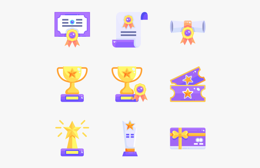 Reward And Badges, Transparent Clipart