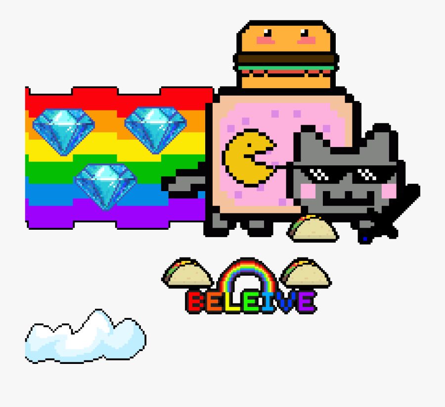 Gif Nyan Cat Png, Transparent Clipart