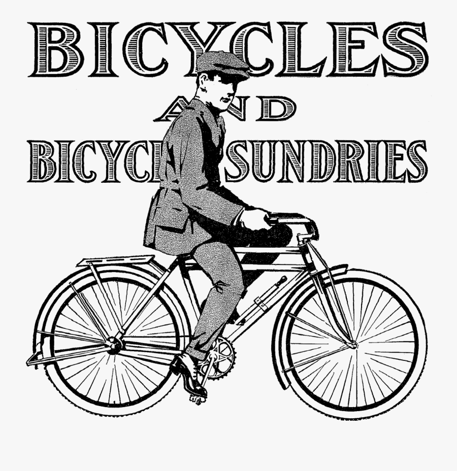 Bike Vintage Image Digital - Vintage Bike Illustration, Transparent Clipart