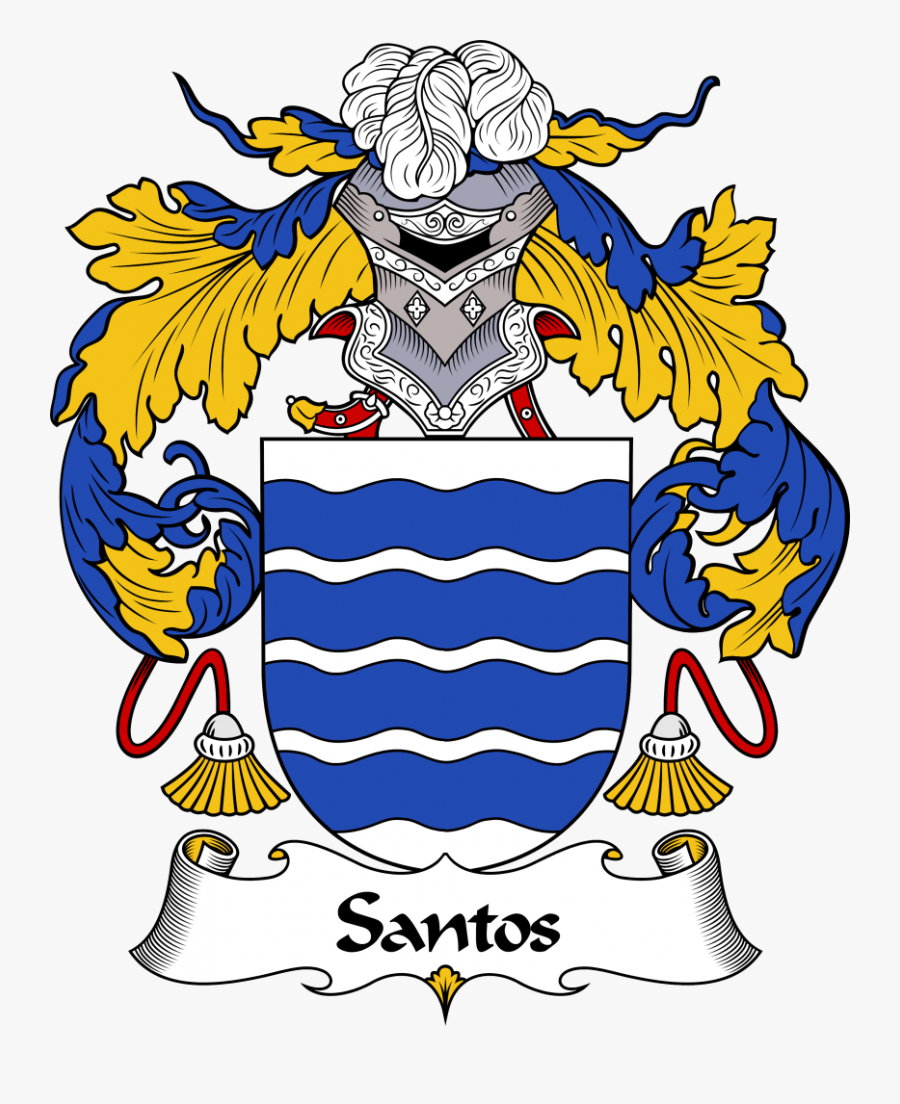 Santos Coat Of Arms, Santos Family Crest, Santos Escudo - Santos Coat Of Arms, Transparent Clipart